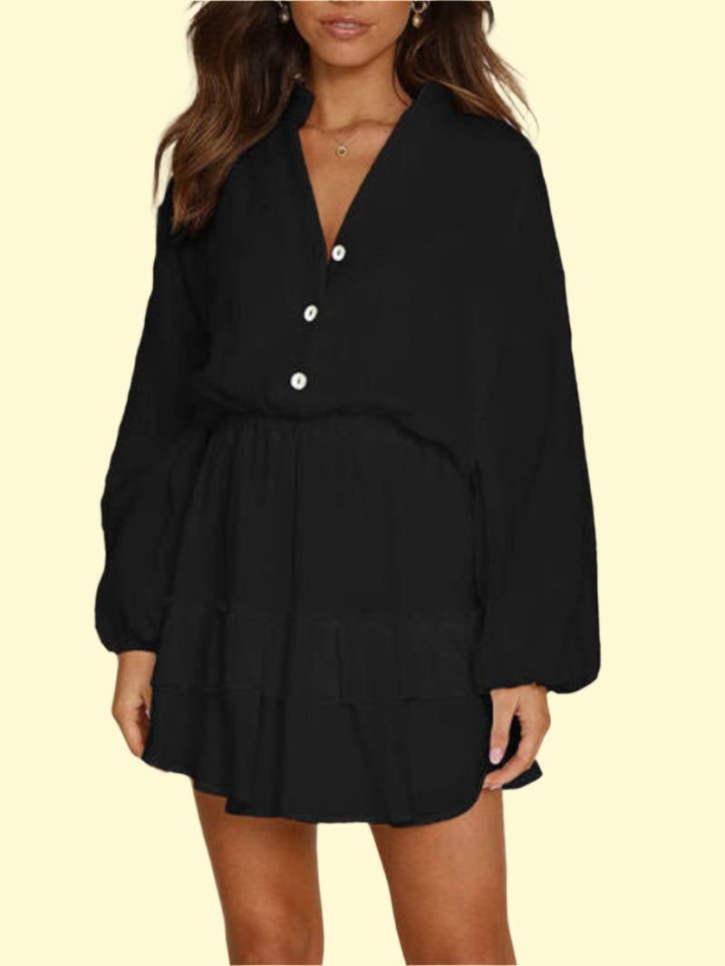 WestCloset Fashionable Mini Dress with Sleeves