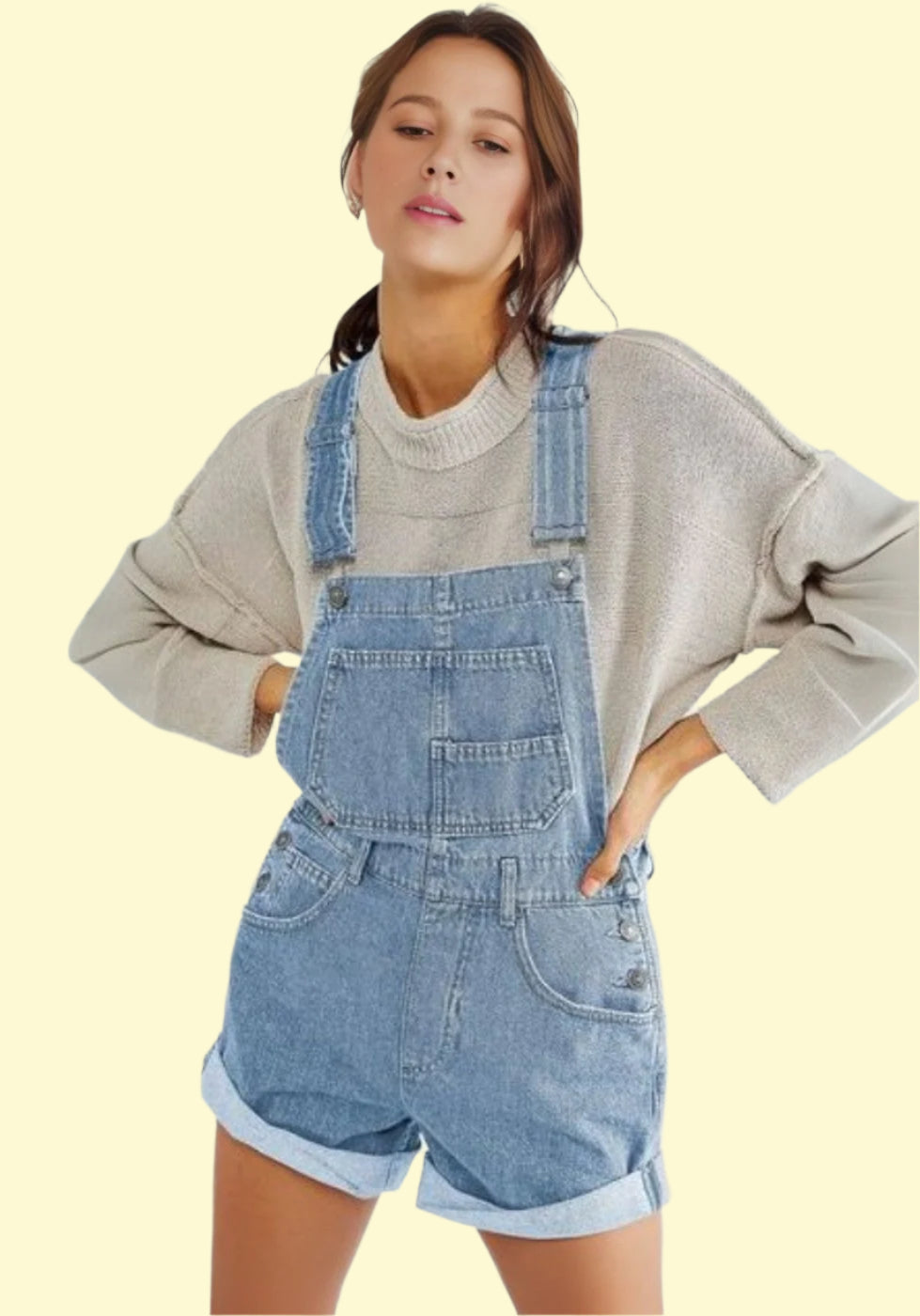 WestCloset Light Denim Overalls for Women