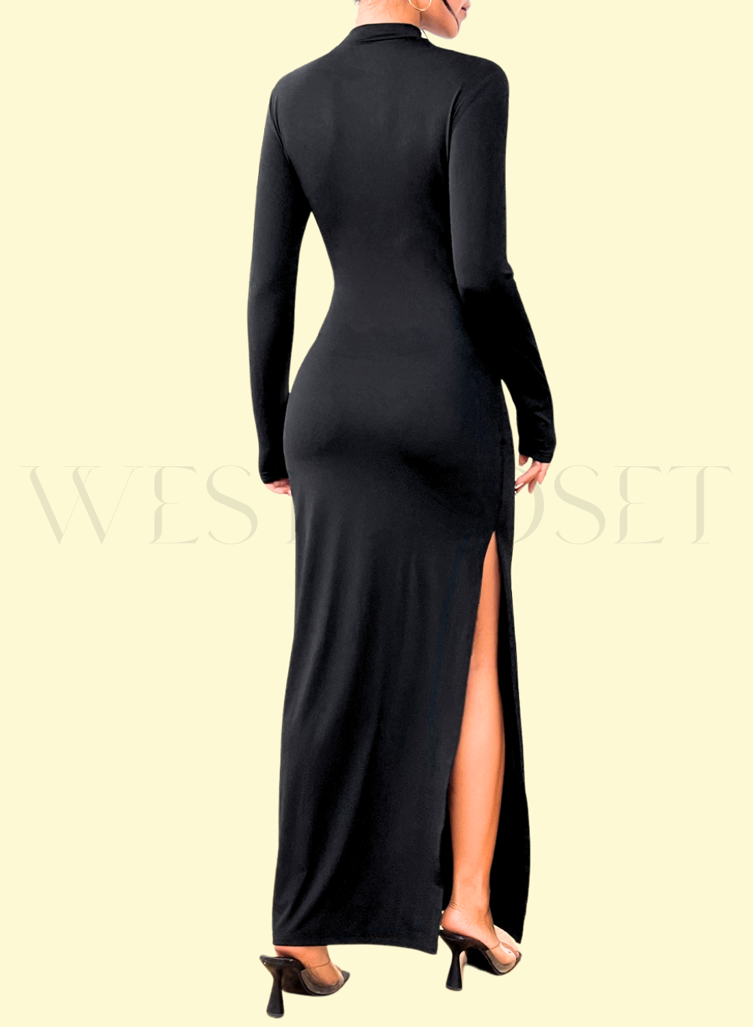 WestCloset Stretchy Black Maxi Dress