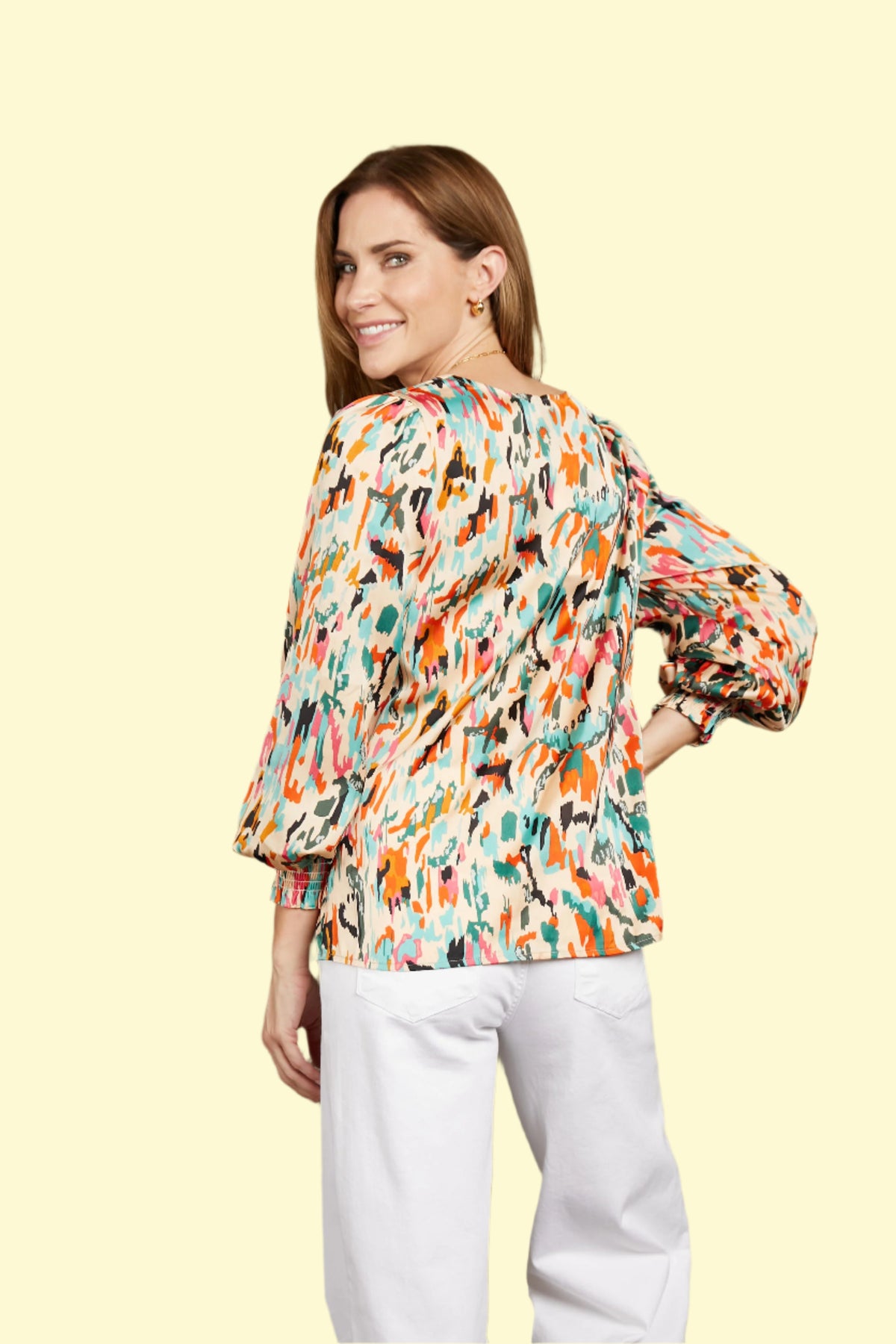 WestCloset bold pattern button-down shirt