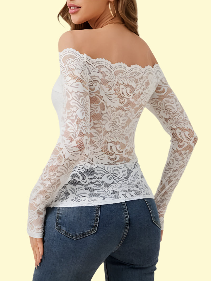 WestCloset flirty lace top for women