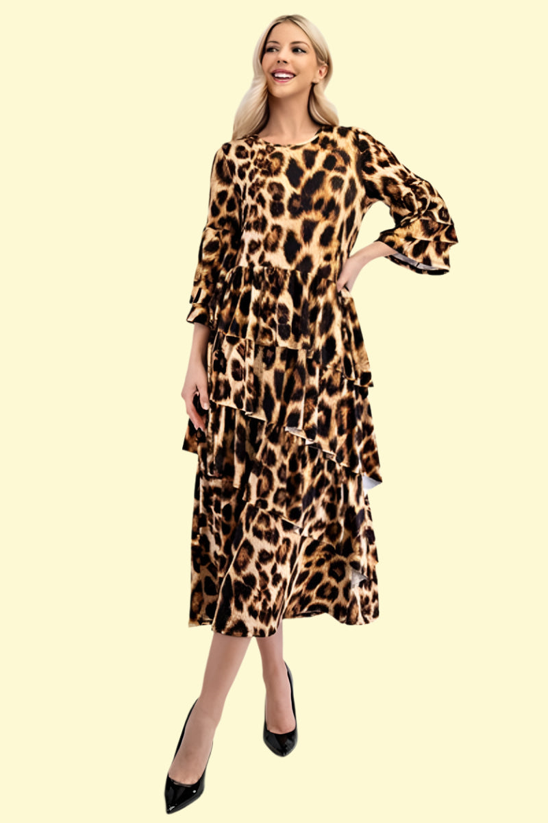 WestCloset jungle queen leopard dress