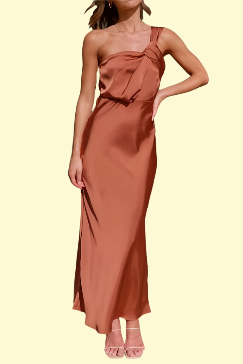 WestCloset twisted design sleeveless evening dress