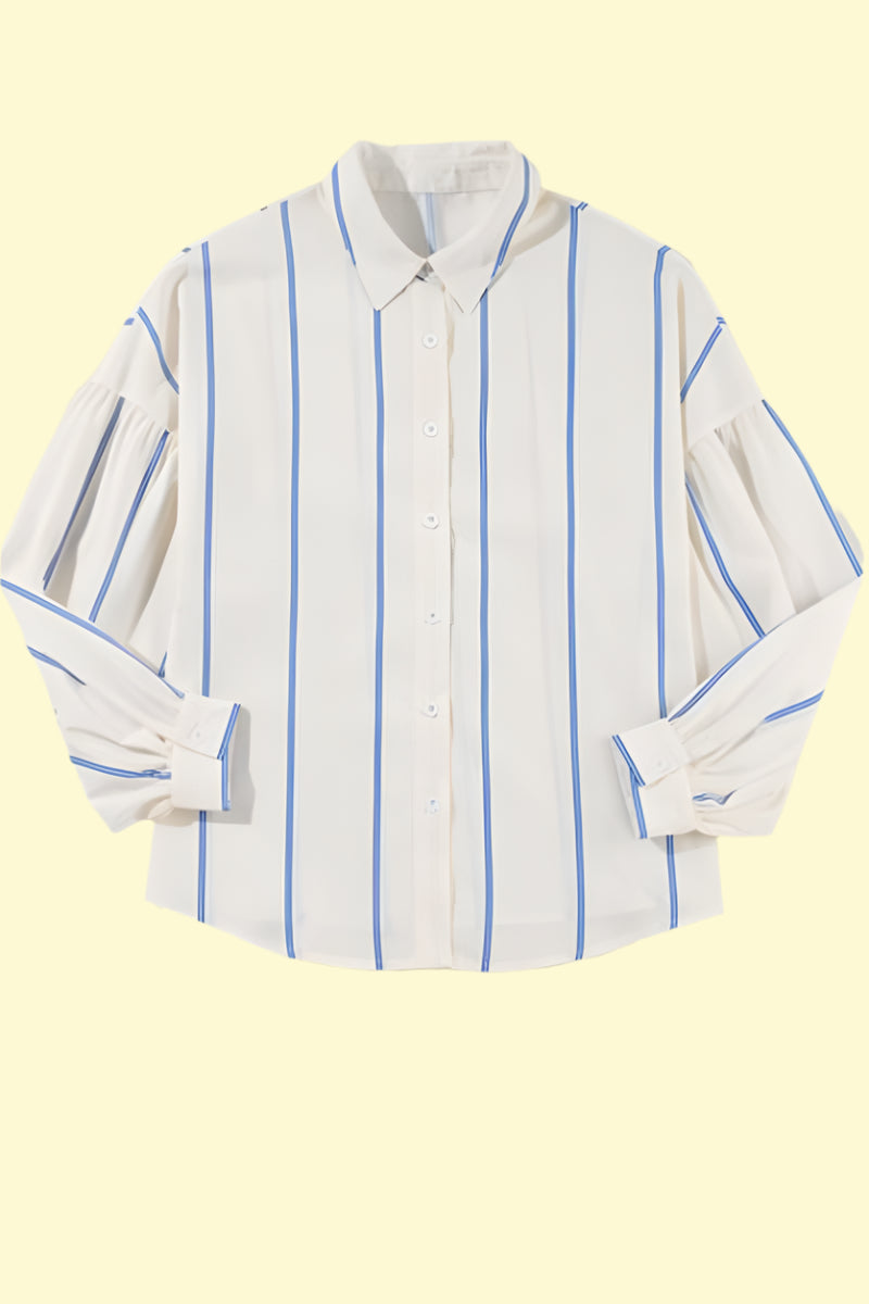 Women’s stylish striped boyfriend shirt