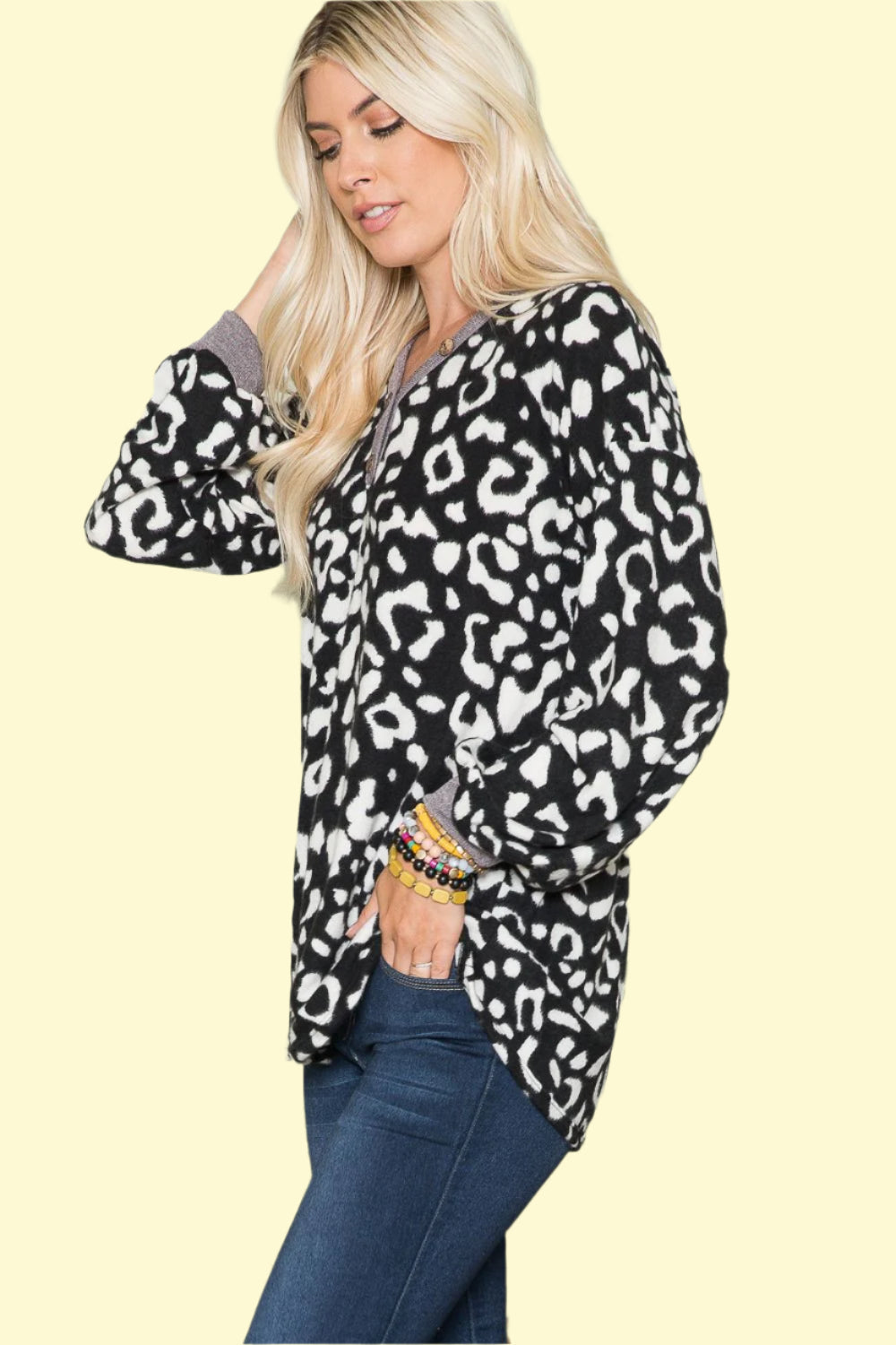 Women’s wild and flirty leopard blouse