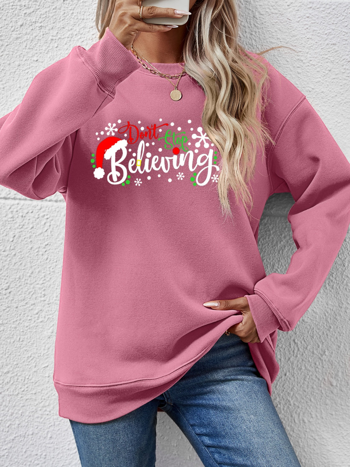 Letter Graphic Long Sleeve Sweatshirt