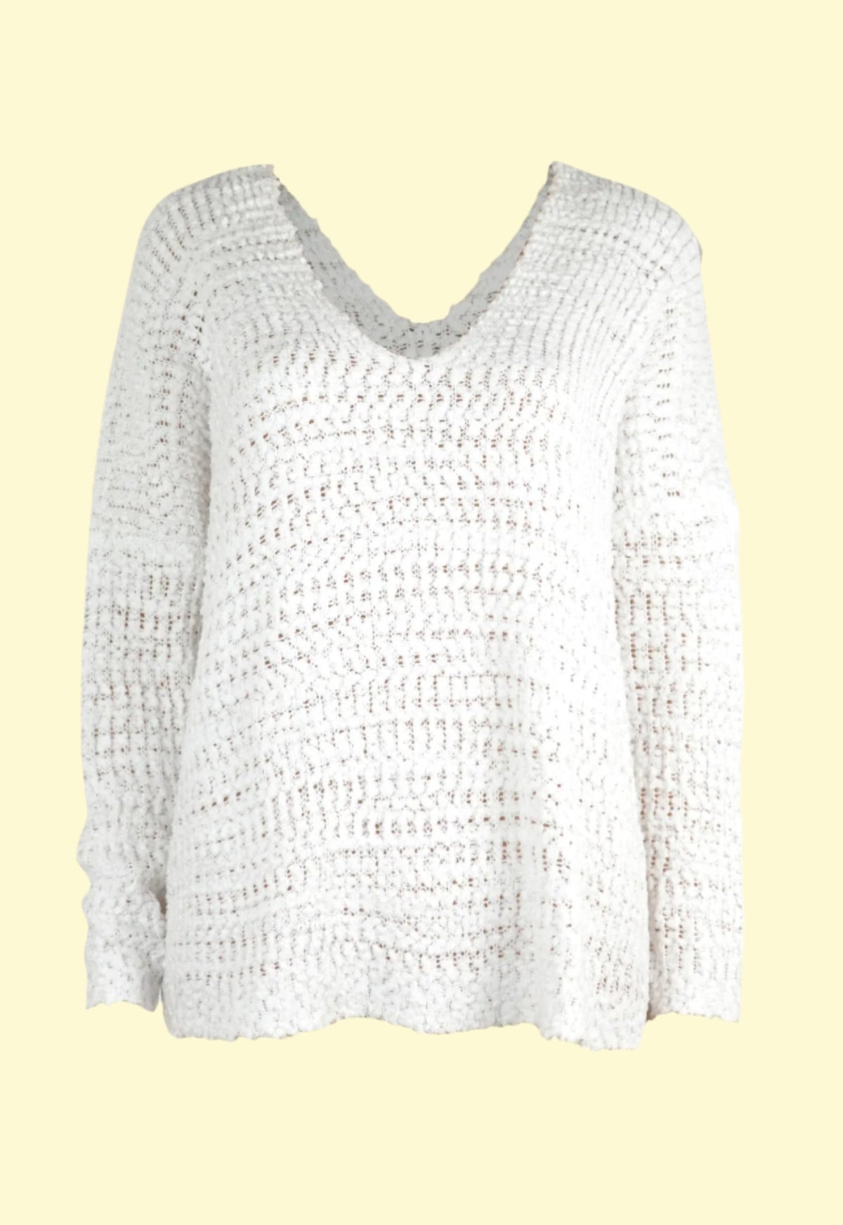 stylish knit sweater white