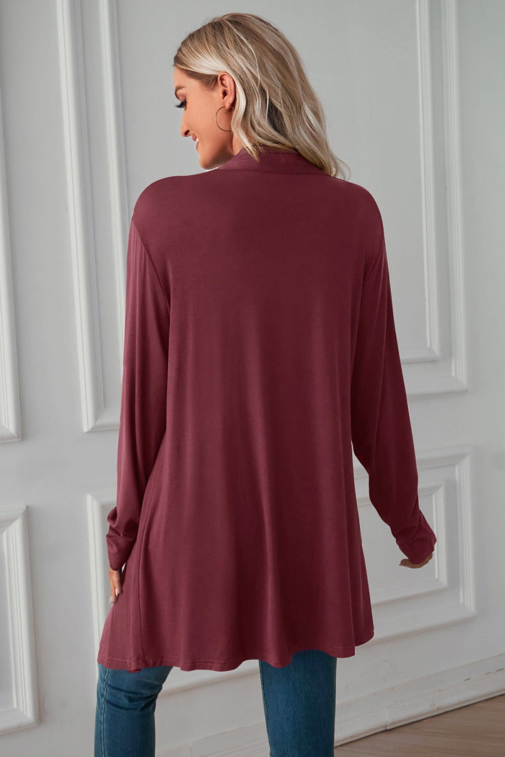 Open Front Long Sleeve Cardigan