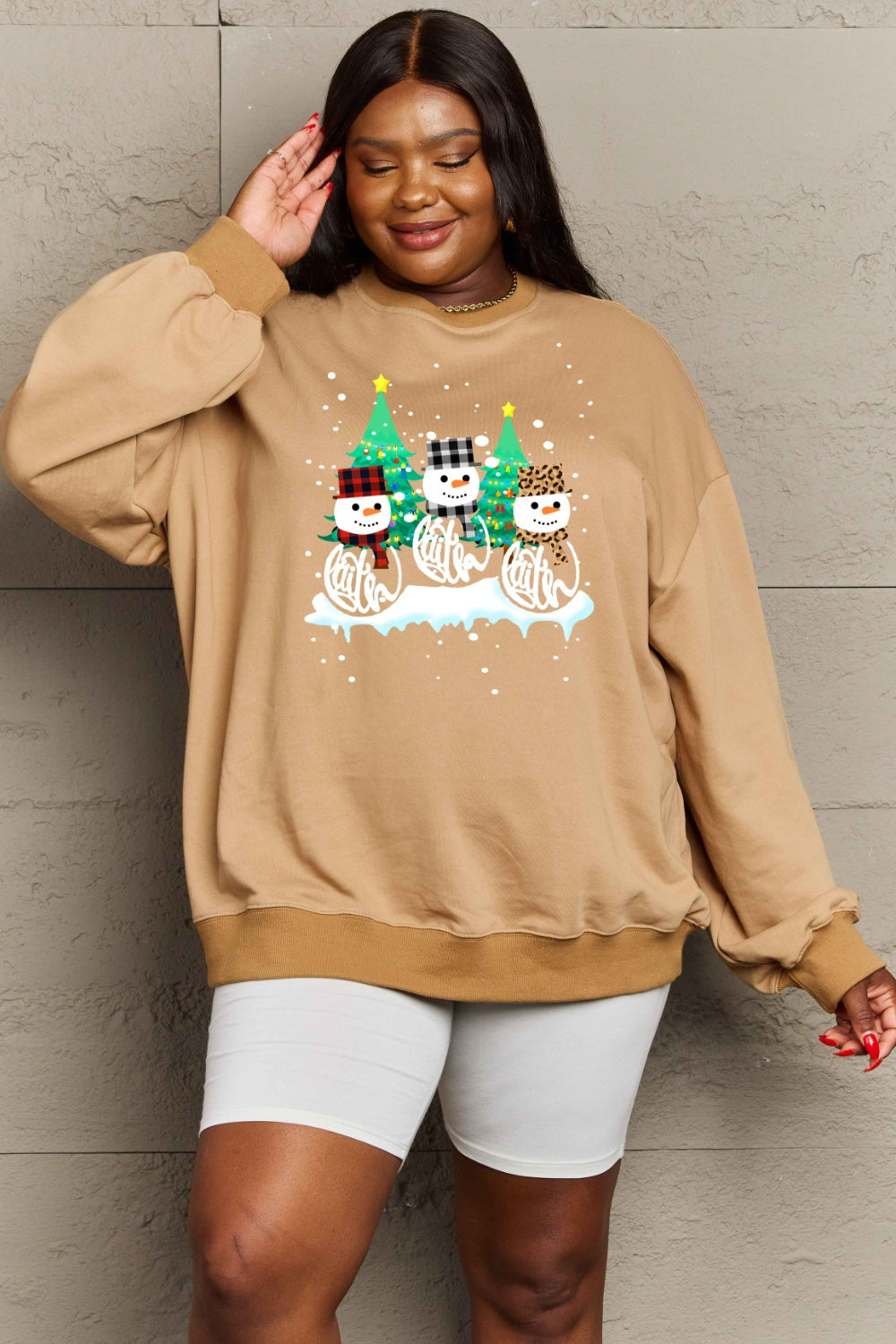 Simply Love Full Size Graphic Round Neck Sweatshirt