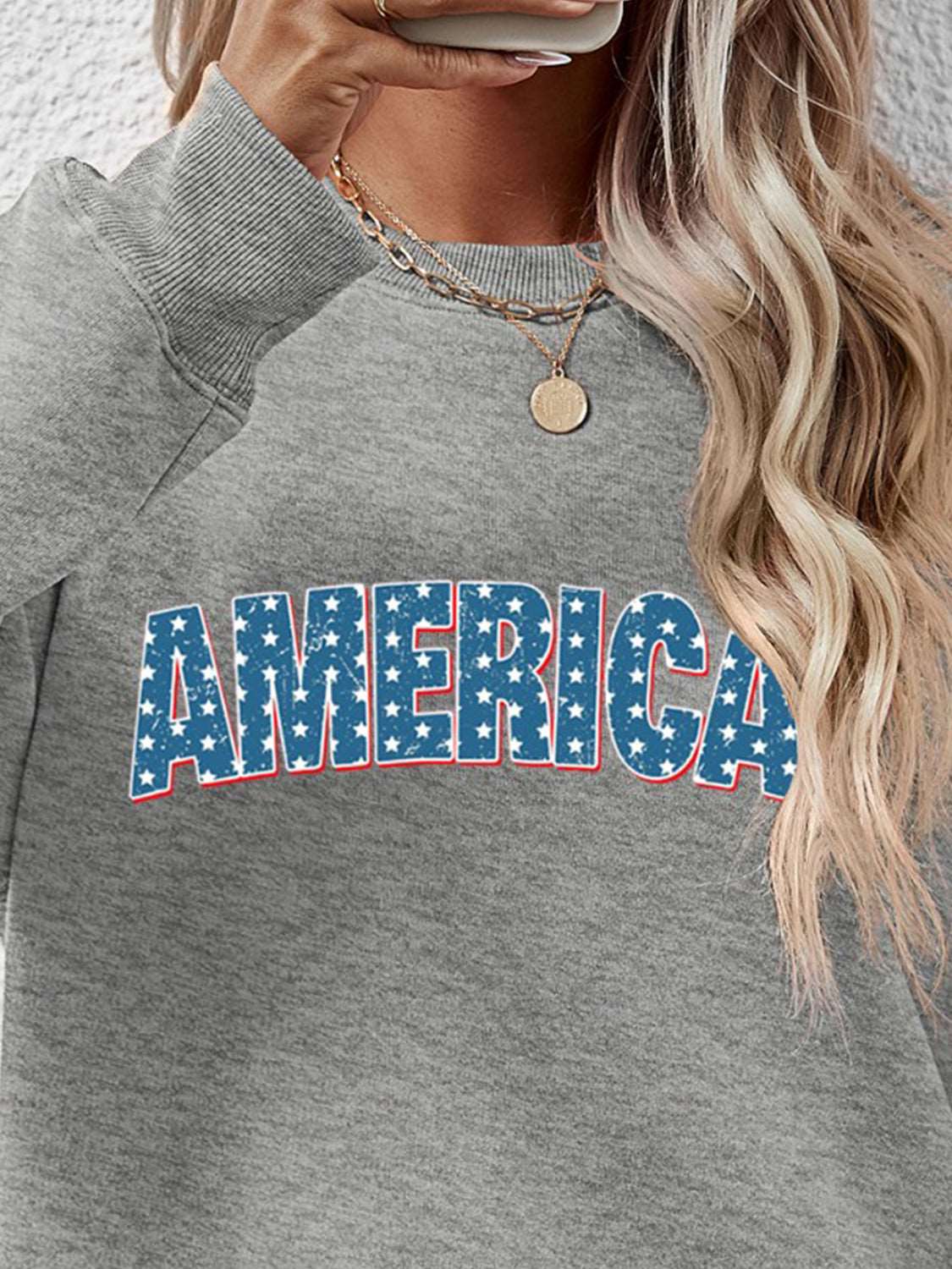 American graphic dropped shoulder sweatshirt by WestCloset