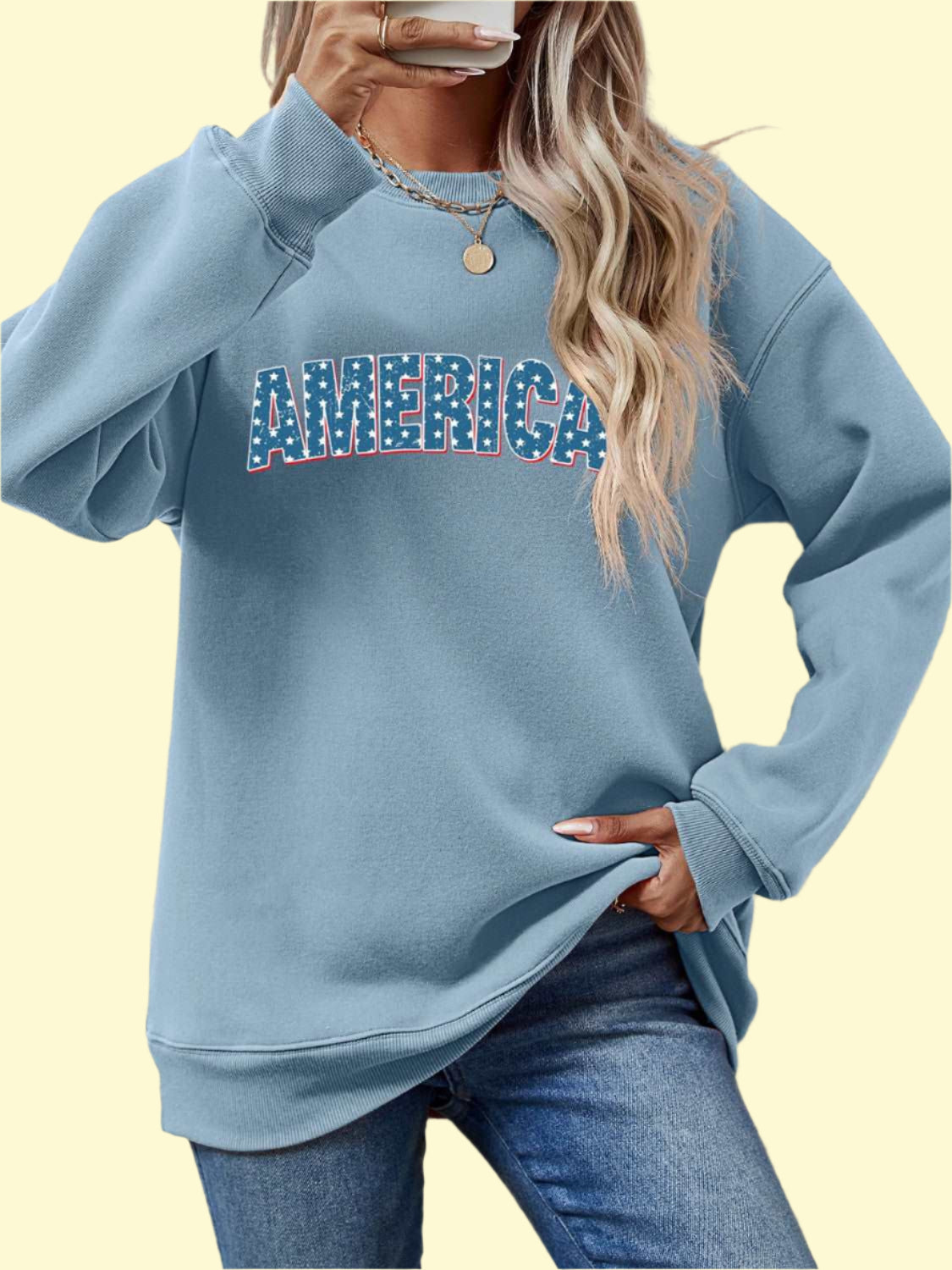 Misty Blue WestCloset stylish sweatshirt