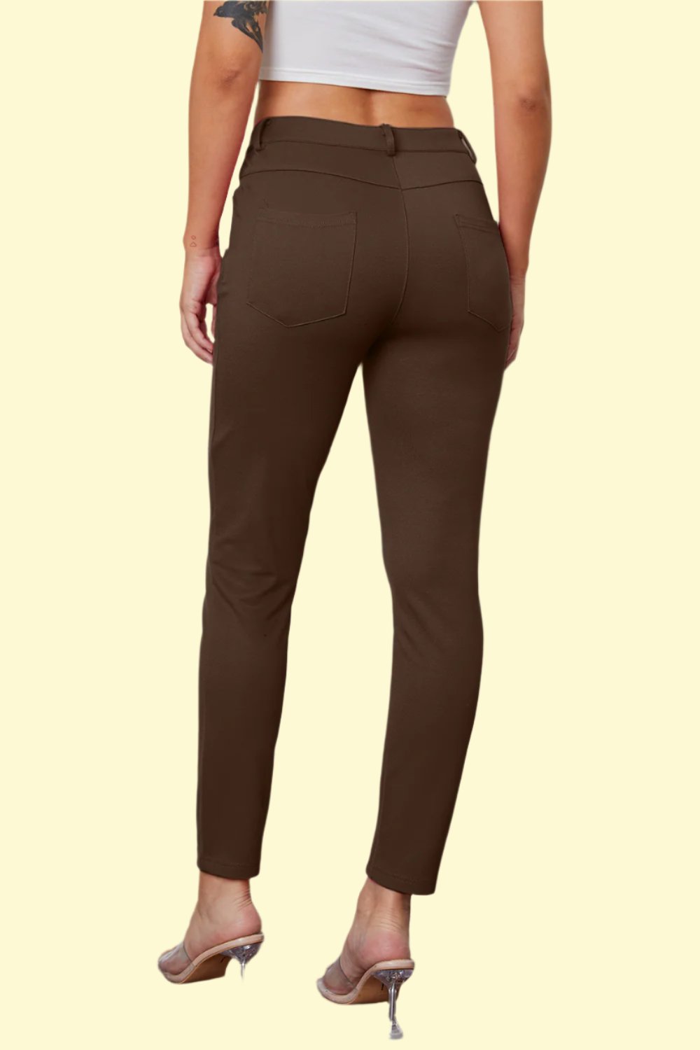 WestCloset mocha butt-enhancing pants