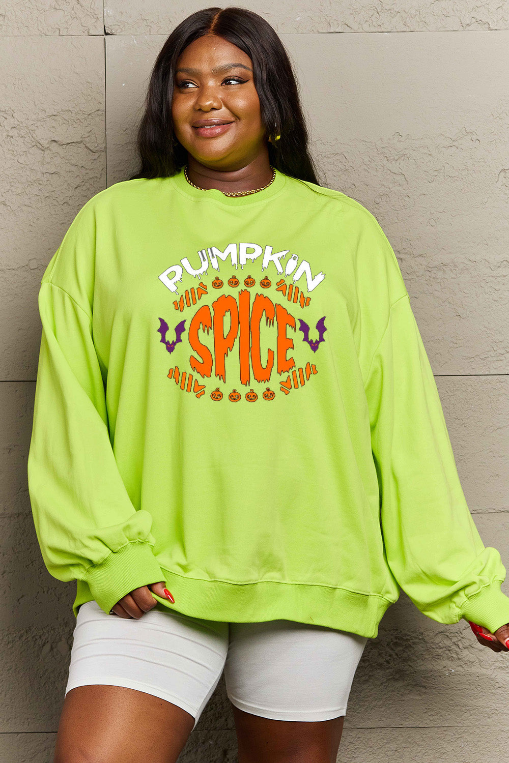 Simply Love Full Size PUMPKIN SPICE Graphic Sweatshirt