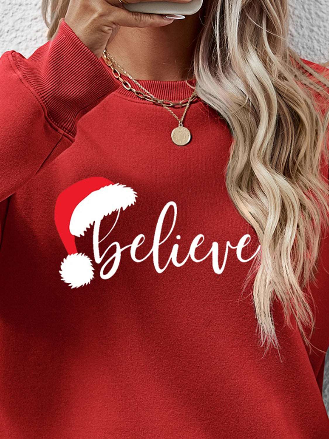 BELIEVE Graphic Long Sleeve Sweatshirt