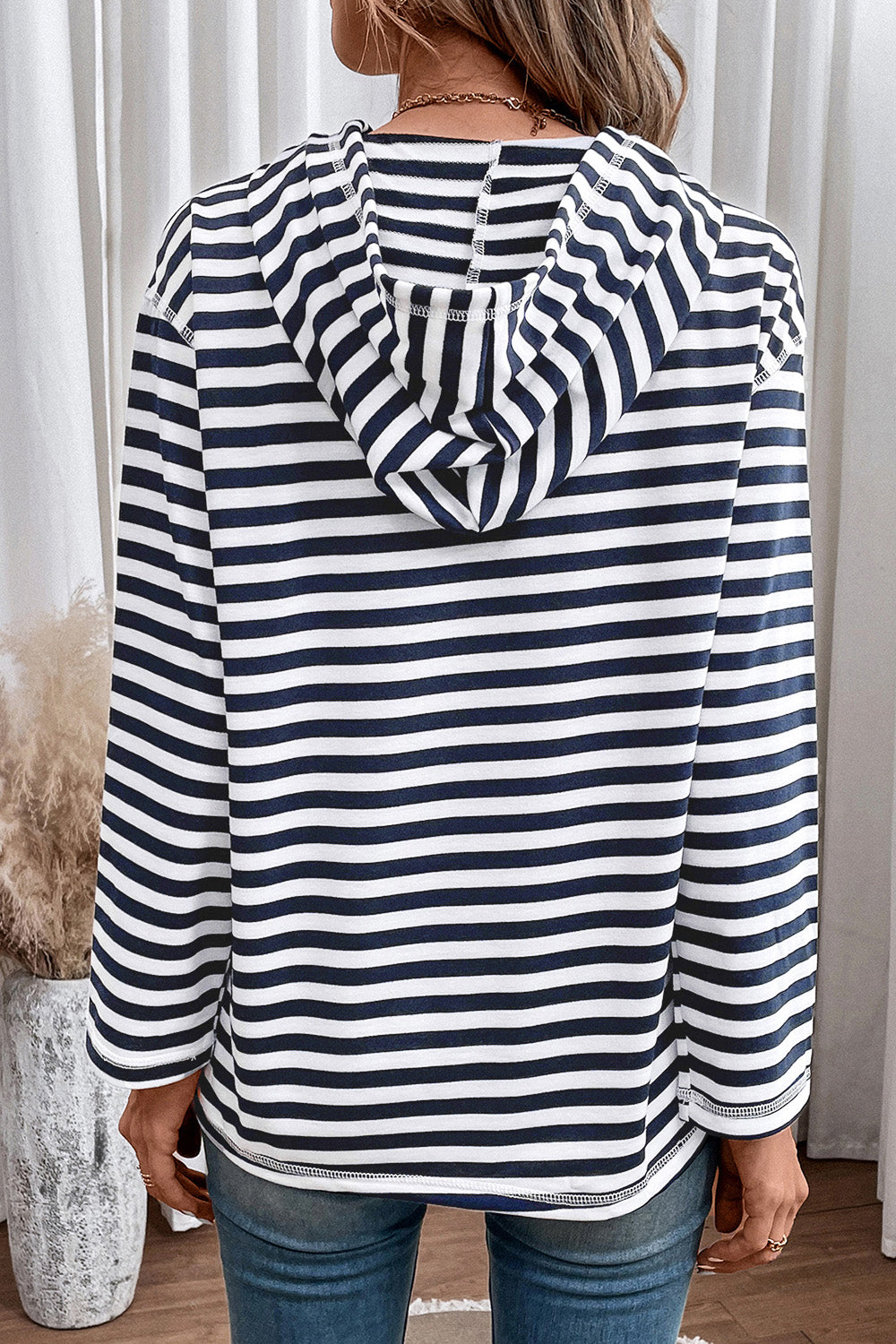 Striped Long Sleeve Hoodie