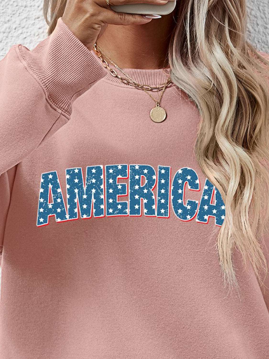 USA graphic dropped shoulder sweatshirt by West