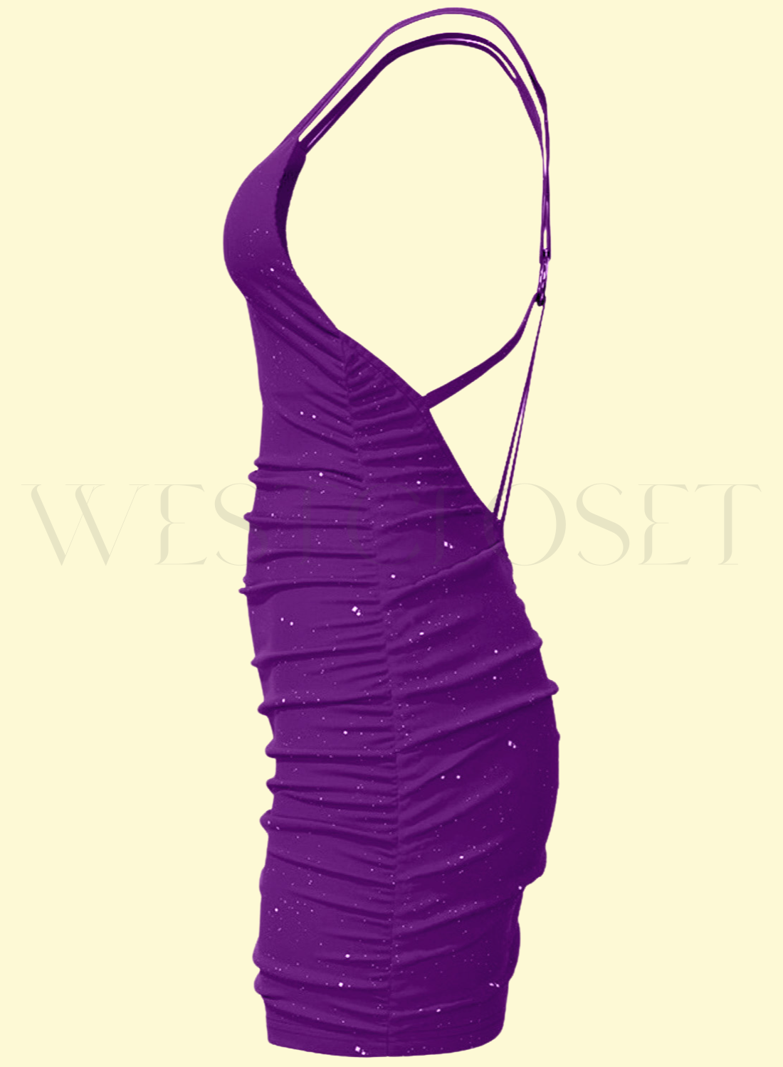 a sexy mini dress in purple by WestCloset