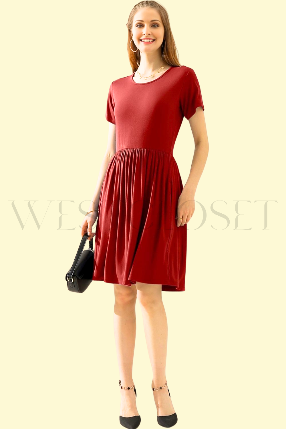 sultry nightdress in burgundy by West Closet